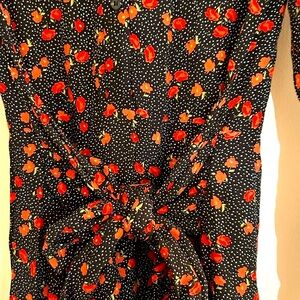 Zara Medium flowered tie back to front and button down dress.